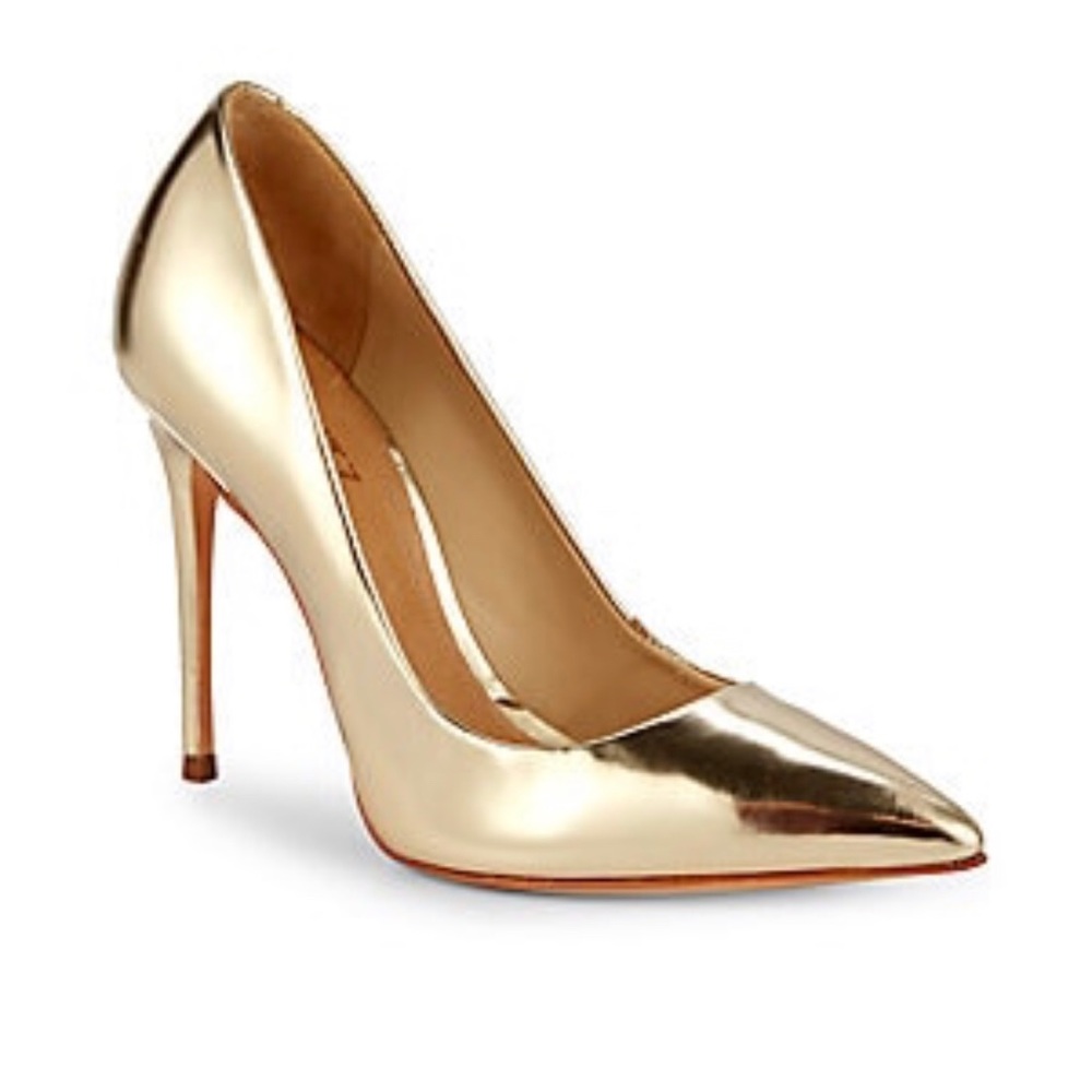 SCHUTZ Gold Metallic Caiolea Pumps